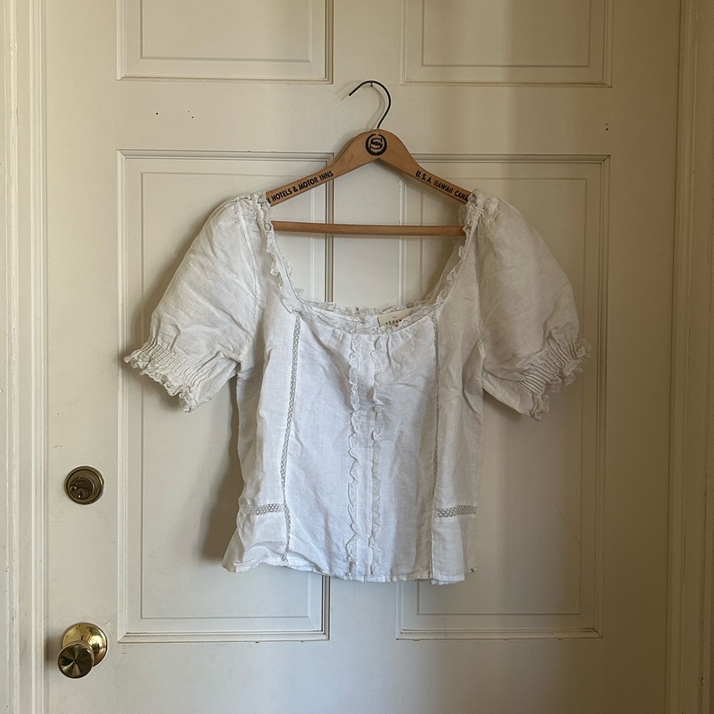 sezane lace blouse